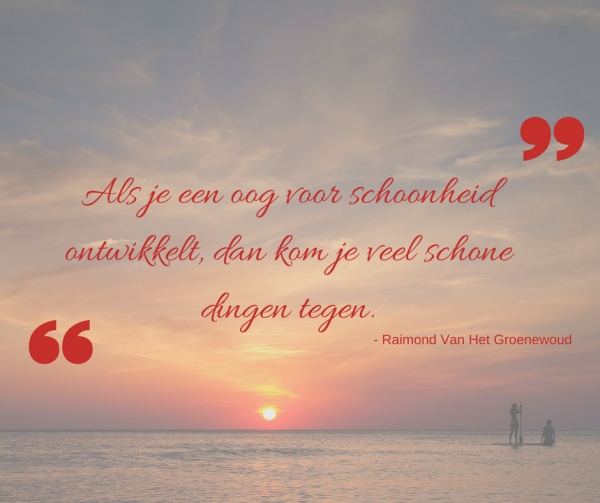 Wisdom of the week: Oog voor schoonheid